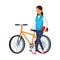Woman with bicicle