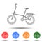 Woman bicycle icon vector logo