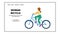 woman bicycle vector