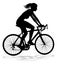 Woman Bike Cyclist Riding Bicycle Silhouette