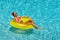 woman in bikini enjoying summer sun and tanning during holidays in pool