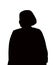 A woman black color head over white, silhouette vector