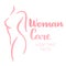 Woman body care silhouette