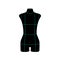 Woman body front black mannequin