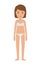 Woman Body in Swiming Suit Vector Illustration