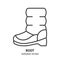 Woman boot line icon. Vector illustration. Editable stroke