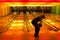 Woman bowling