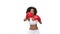 Woman boxing with her gloves on