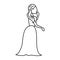 woman bride wedding outline