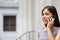 Woman businesswoman lawyer talking on smart-phone