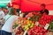 A woman buying fruit in Vegetable Fair