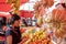 Woman buying some vegetables and fruits