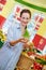 Woman buys fennel in the organic market