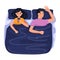 Woman can\\\'t sleep because of partner\\\'s snoring.