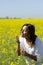 Woman in Canola Field