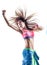 Woman cardio dancers dancing fitness exercising excercises isolat