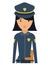 Woman cartoon with uniform design