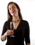 Woman with champagne