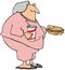 Woman With A Cheeseburger And Soda