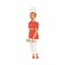 Woman in a chef cook uniform as a symbol of diversity vector illustration isolated.