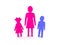 Woman with children. Single-parent family.