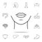 woman chin icon. Detailed set of human body part icons. Premium quality graphic design. One of the collection icons for websites,