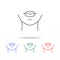 woman chin icon. Elements of human body parts multi colored icons. Premium quality graphic design icon. Simple icon for websites,