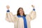 Woman In Choir Robe Praising God