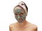 Woman with clay mask