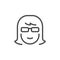 Woman clerk line outline icon