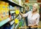 Woman clients buying infant food