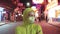 Woman close up look caucasian at Pattaya Walking Street with wearing protective medical mask. Lockdown quarantine