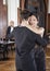 Woman Closing Eyes While Performing Tango With Man