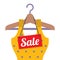 Woman Clothes On Hanger With Sale Tag