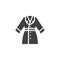 Woman coat vector icon