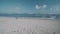 Woman collecting seashells on the beach