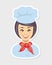 Woman cook icon. Chef avatar