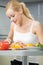 Woman cooking salad