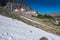 Woman Crosses Snow Field in Oregon Mountains