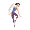 Woman Dance Teacher or Choreographer, Creative Hobby or Profession Cartoon Style Vector Illustration on White Background