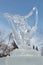 Woman dancer ice sculpture at Ottawa`s Winterlude