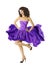 Woman Dancing Waving Dress, Young Dancer Girl, Flying Purple Skirt