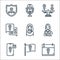 woman day line icons. linear set. quality vector line set such as calendar, womens day, smartphone, woman, woman, speech,