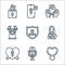 woman day line icons. linear set. quality vector line set such as feminism, microphone, heart, woman, protect, politics, teamwork