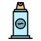 Woman deodorant icon color outline vector