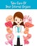 Woman Doctor With Human Internal Organs, Cartoon Characters Set