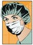 Woman doctor in surgical mask.