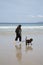 Woman and Dog, Carmota Beach; Coruna