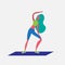 Woman doing aerobic exercises cartoon character sport female activities isolated healthy lifestyle concept full length