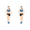 Woman doing Ankle circles exercise. Flat vector